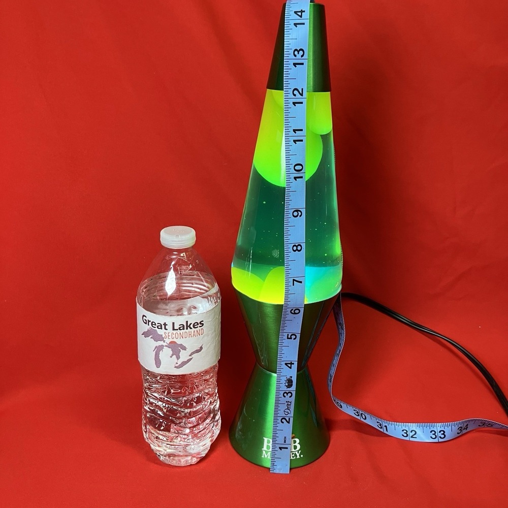 Lava Lite Lamp 2017 14.5" Bob Marley / Blue Liquid / Yellow Wax / 2124 /‎ Flaw - Picture 3 of 17